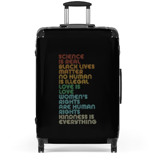 Vintage, Retro Science Is Real, Black Lives Matter Suitcases