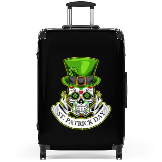 Sugar Skull | St Patrick Day | Lucky Charm Irish Suitcases