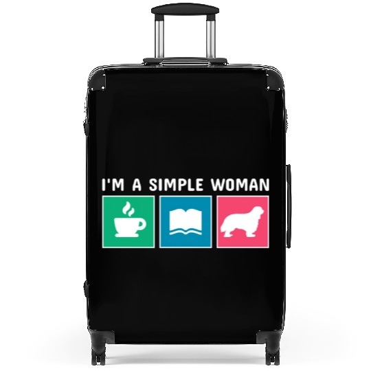 Coffee Books Cavalier King Charles Spaniel Suitcases