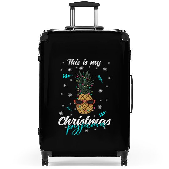 Winter Christmas Pyjama Pineapple Suitcases