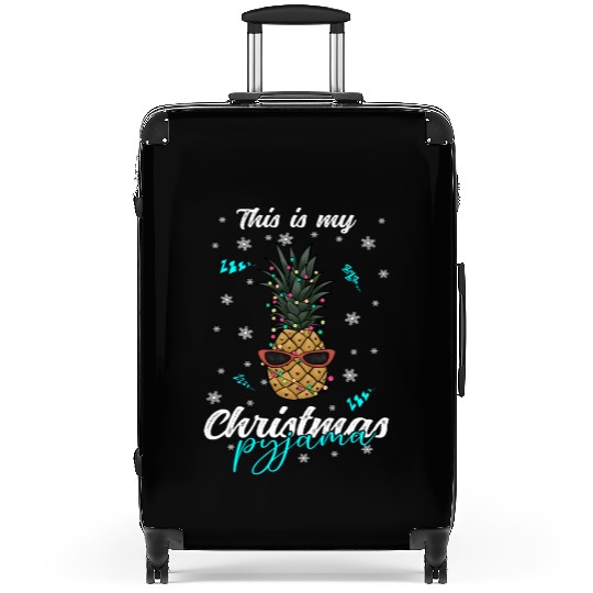 Winter Christmas Pyjama Pineapple Suitcases