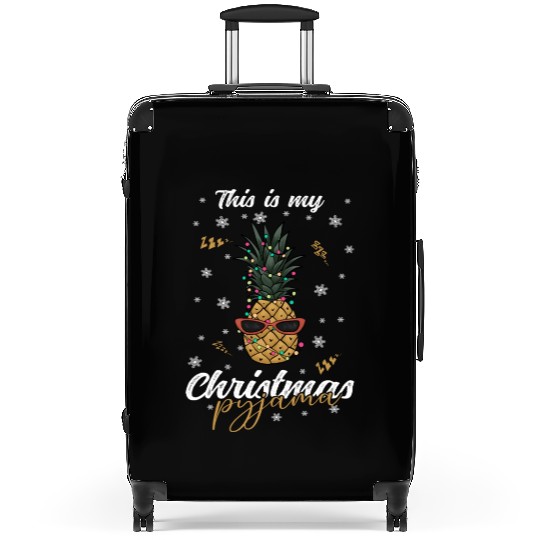Winter Christmas Pyjama Pineapple Suitcases