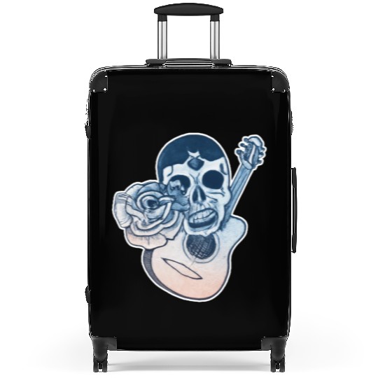 Grotesque Rock And Roll Skull & Guitar Suitcases