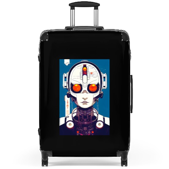 Cyberpunk Chibi Girl Suitcases