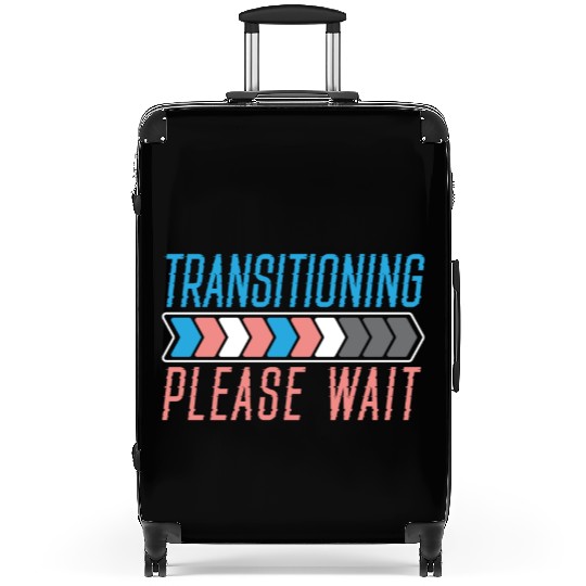 Transitioning Please Wait LGBTQ Pride Transgender Suitcases
