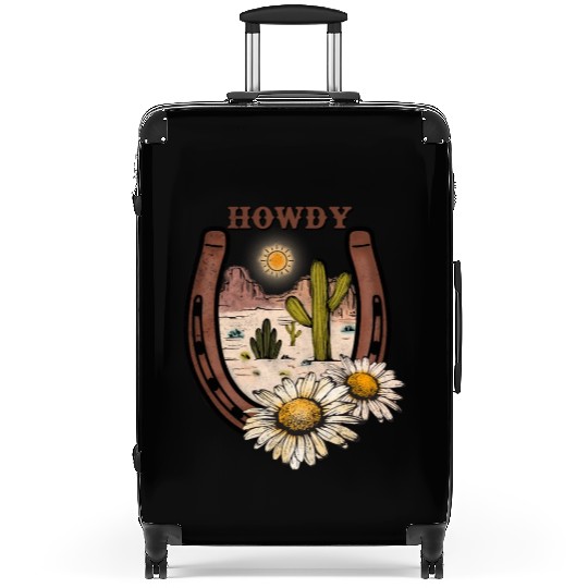 HOWDY -Desert Horseshoe Suitcases