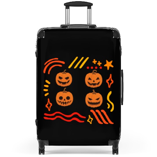 Halloween Suitcases, Cute Hello Pumpkin Spooky Lover