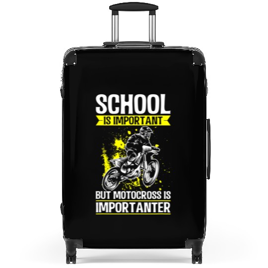 School is Important, but Motocross is Importanter Suitcases