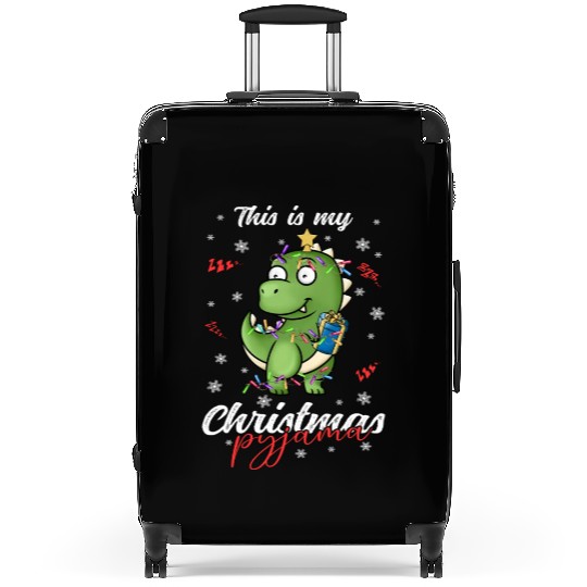 Winter Christmas Pyjama Dinosaur Trex Suitcases