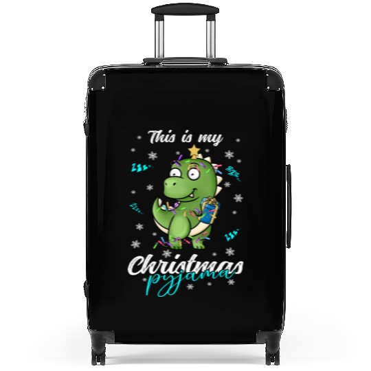 Winter Christmas Pyjama Dinosaur Trex Suitcases