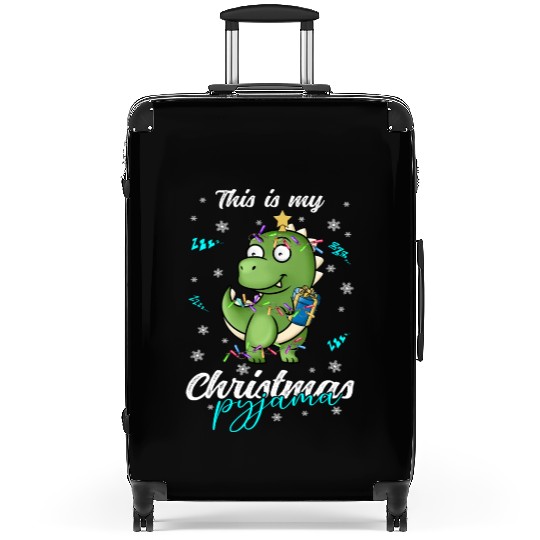 Winter Christmas Pyjama Dinosaur Trex Suitcases