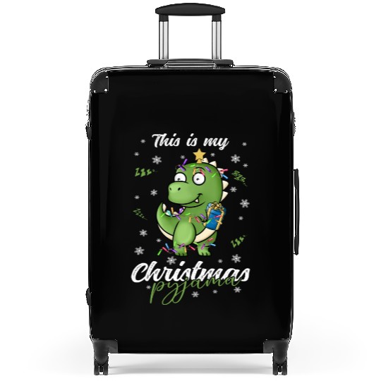 Winter Christmas Pyjama Dinosaur Trex Suitcases