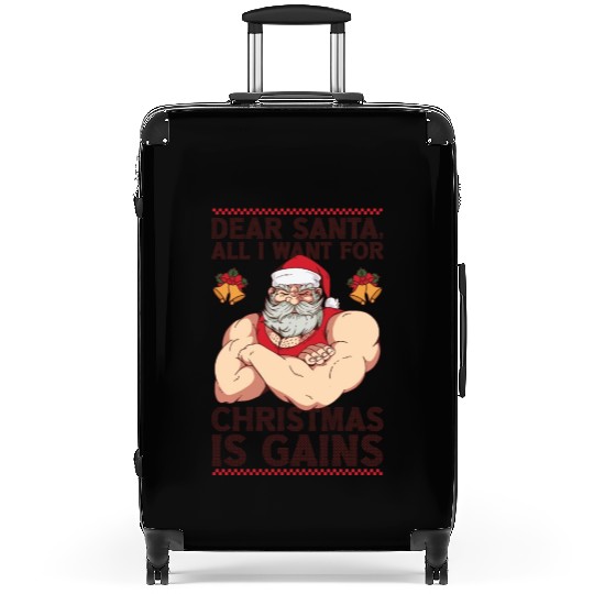 Dear Santa Christmas Gym Training Holiday Workout Suitcases