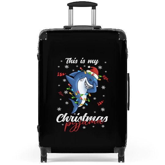 Winter Christmas Pyjama Shark Suitcases