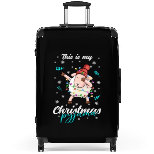 Winter Christmas Pyjama Sheep Suitcases