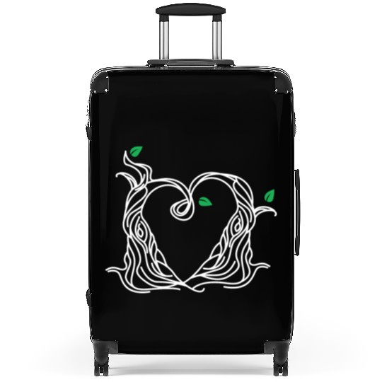 Tree Love Best Friends Heart White Suitcases