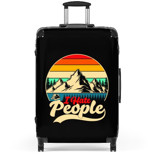 I Hate People Hiking Camping Suitcases