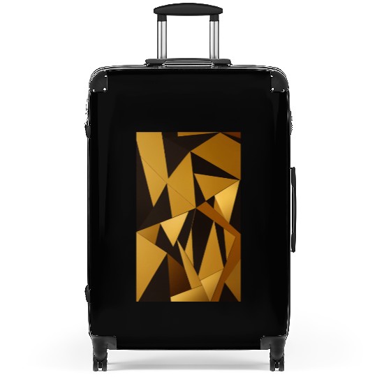 Black and Gold Minimalist Suitcases