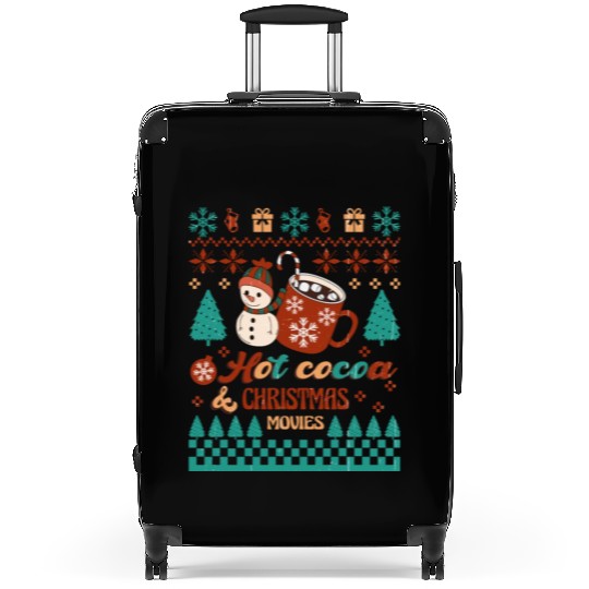 Funny Christmas Hot cocoa christmas movies Suitcases