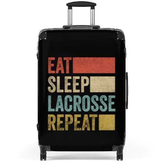 Retro Eat Sleep Lacrosse Repeat Lacrosse Suitcases