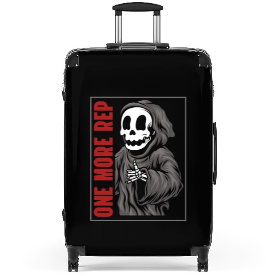 Weightlifting Grim Reaper Gym Workout Humor Suitcases