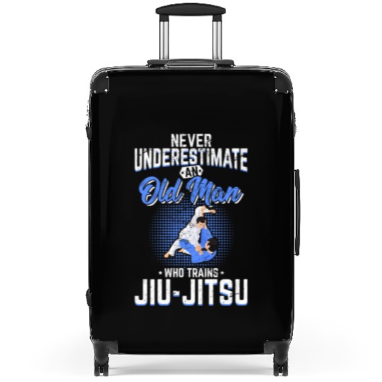 Never Underestimate An Old Man Jiu Jitsu BJJ Jiu-J Suitcases