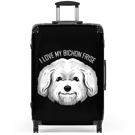 Dog Lover - I Love My Bichon Frise Suitcases