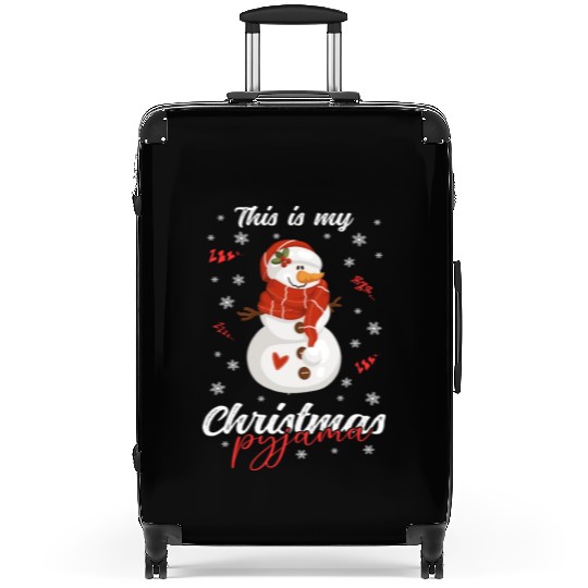 Winter Christmas Pyjama Snowman Suitcases
