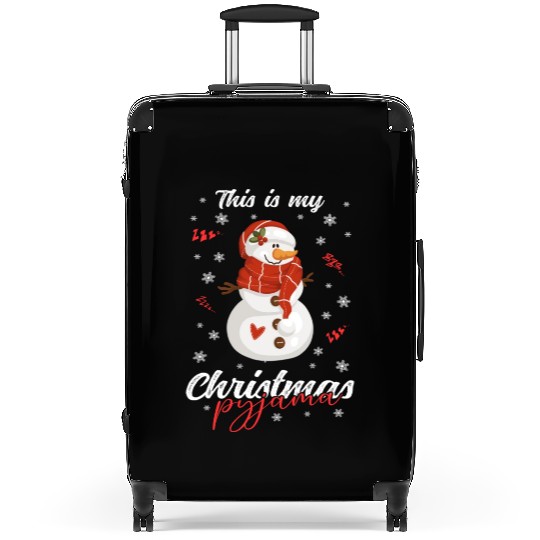 Winter Christmas Pyjama Snowman Suitcases