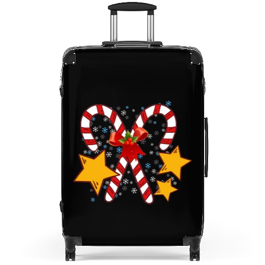 Christmas candy cane for holidays Suitcases