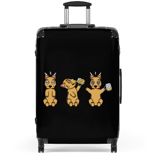 Yorkshire Terrier Beer Lover Suitcases
