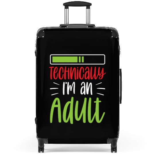 Technically I'm An Adult Adulting Birthday Suitcases