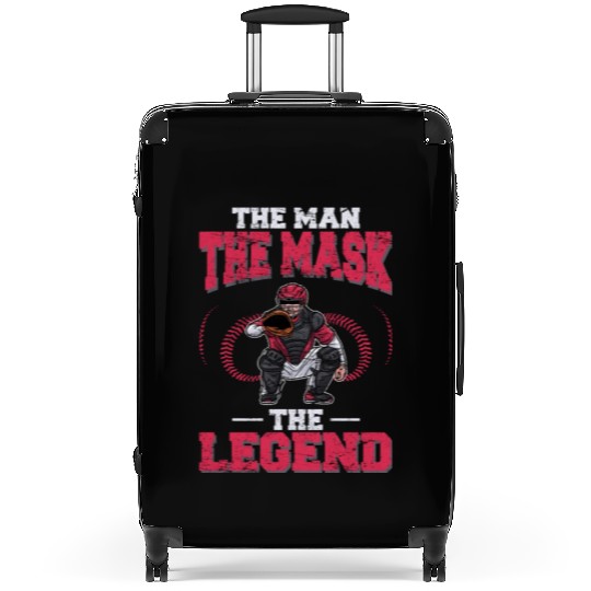 Baseball Catcher The Man The Mask The Legend Baseb Suitcases