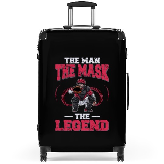 Baseball Catcher The Man The Mask The Legend Baseb Suitcases