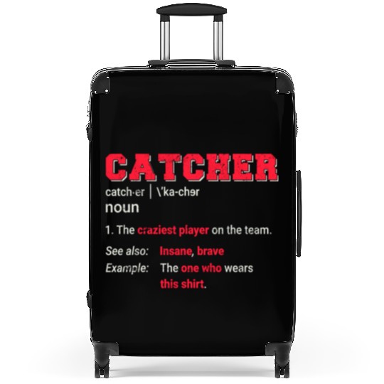 Baseball Catcher Softball Catcher Player Funny Def Suitcases