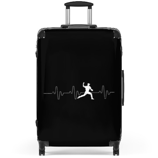 Baseball Pitcher Heartbeat Baseball Pitching Close Suitcases