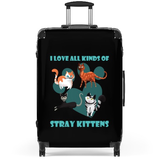I love all kinds of stray cats stray kitten rescue Suitcases