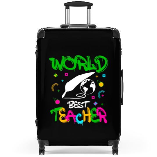 World Best Teacher Funny Quotes Gifts Suitcases