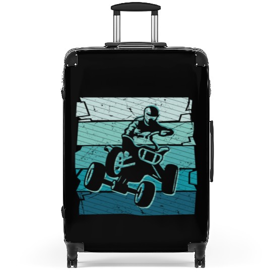 Quad Biker Graphic Offroad 4 wheeler ATV Suitcases