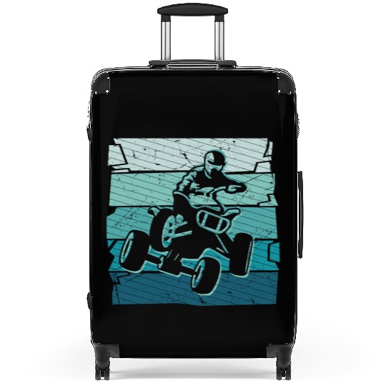 Quad Biker Graphic Offroad 4 wheeler ATV Suitcases