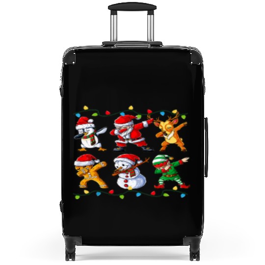 Dabbing Santa Elf Friends Christmas Boys Girls Men Suitcases