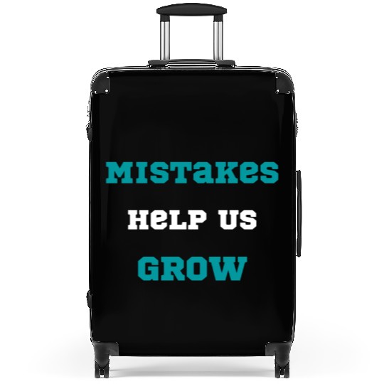 motivation quote Mistakes Help Us Grow typography Suitcases