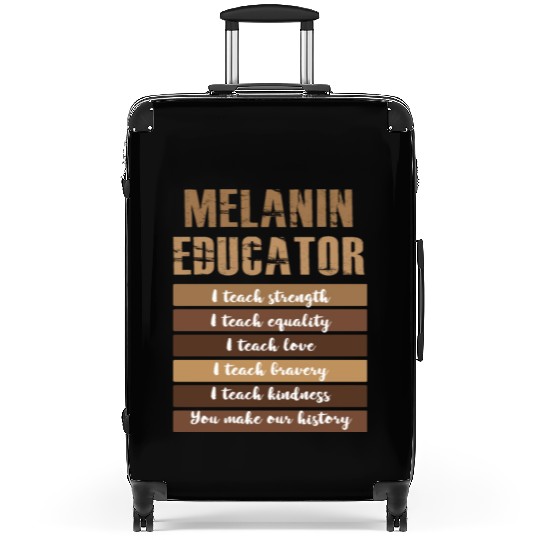 Dope Melanin Teacher Black Teachers Dope Black Edu Suitcases