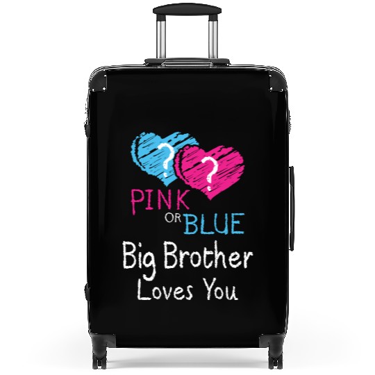 Pink or Blue Big Brother Loves You Suitcases