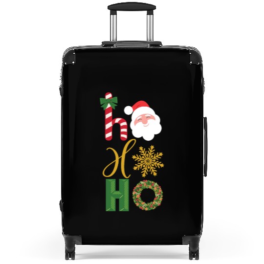 Ho Ho Ho Christmas icons Suitcases