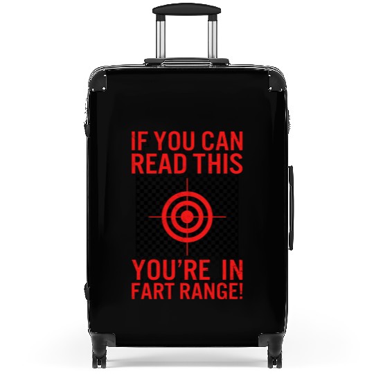 Halloween Suitcases, You're In Fart Range Bullseye