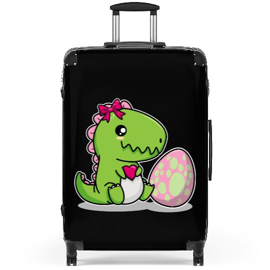 Big sister Cute dino with egg siblings boy girl Suitcases