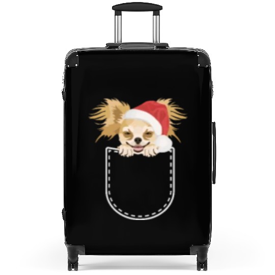 Chihuahua Merry Christmas Suitcases