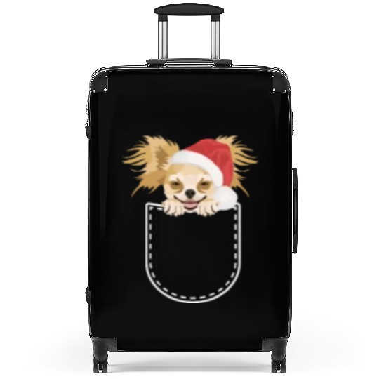 Chihuahua Merry Christmas Suitcases