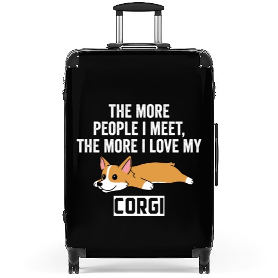 The More I Love My Corgi Suitcases
